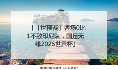 「世预赛」客场0比1不敌印尼队，国足无缘2026世界杯