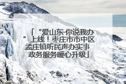 “爱山东·你说我办”上线！枣庄市市中区孟庄镇听民声办实事 政务服务暖心升级
