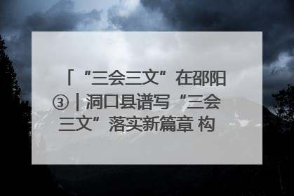 “三会三文”在邵阳③｜洞口县谱写“三会三文”落实新篇章 构建协同联动大格局