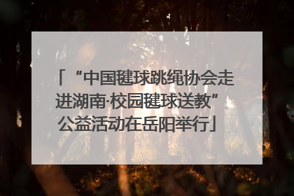 “中国毽球跳绳协会走进湖南·校园毽球送教”公益活动在岳阳举行