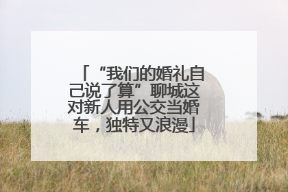 “我们的婚礼自己说了算”聊城这对新人用公交当婚车，独特又浪漫