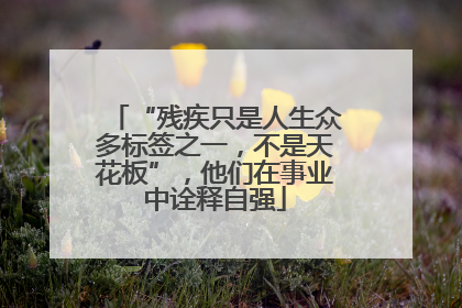 “残疾只是人生众多标签之一，不是天花板”，他们在事业中诠释自强