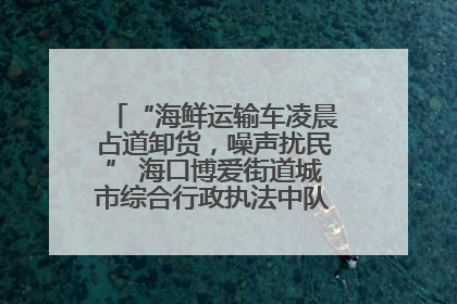 “海鲜运输车凌晨占道卸货，噪声扰民” 海口博爱街道城市综合行政执法中队：将联合交警加强长堤路一带巡逻