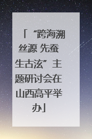 “跨海溯丝源 先蚕生古泫”主题研讨会在山西高平举办