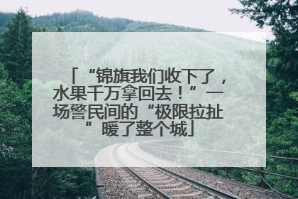 “锦旗我们收下了，水果千万拿回去！”一场警民间的“极限拉扯”暖了整个城
