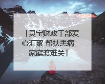 灵宝财政干部爱心汇聚 帮扶患病家庭渡难关