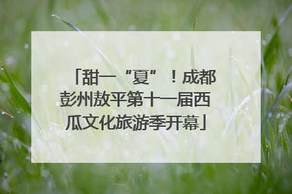 甜一“夏”！成都彭州敖平第十一届西瓜文化旅游季开幕