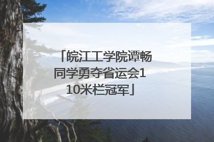 皖江工学院谭畅同学勇夺省运会110米栏冠军