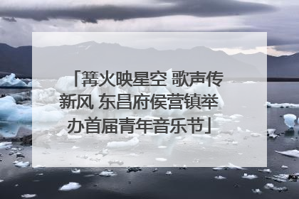 篝火映星空 歌声传新风 东昌府侯营镇举办首届青年音乐节