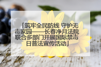 筑牢全民防线 守护无毒家园——长春净月法院联合多部门开展国际禁毒日普法宣传活动