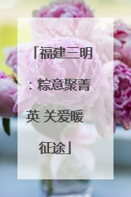 福建三明：粽意聚菁英 关爱暖征途