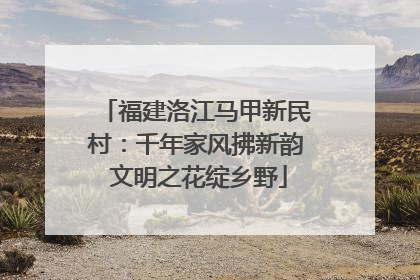 福建洛江马甲新民村：千年家风拂新韵 文明之花绽乡野