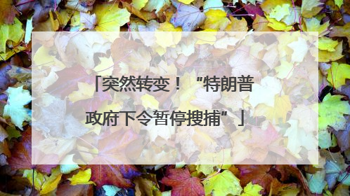 突然转变！“特朗普政府下令暂停搜捕”