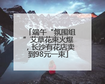 端午“氛围组”艾草花束火爆，长沙有花店卖到98元一束