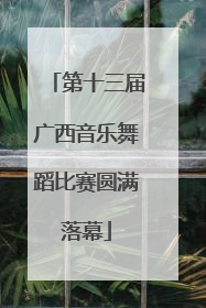 第十三届广西音乐舞蹈比赛圆满落幕