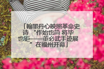 翰墨丹心映照革命史诗 “作始也简 将毕也钜——董必武手迹展”在福州开幕