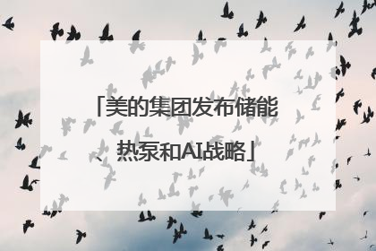 美的集团发布储能、热泵和AI战略