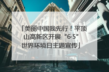 美丽中国我先行！平顶山高新区开展“6·5”世界环境日主题宣传