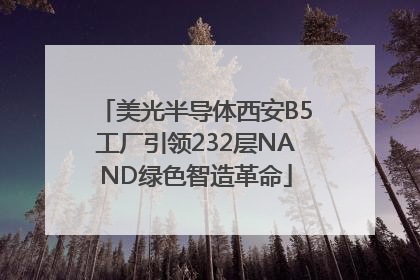 美光半导体西安B5工厂引领232层NAND绿色智造革命