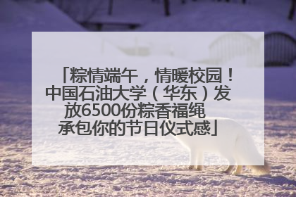 粽情端午，情暖校园！中国石油大学（华东）发放6500份粽香福绳 承包你的节日仪式感