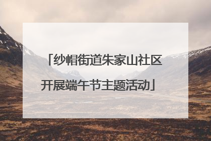纱帽街道朱家山社区开展端午节主题活动