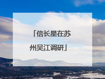 信长星在苏州吴江调研