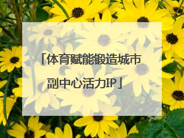 体育赋能锻造城市副中心活力IP
