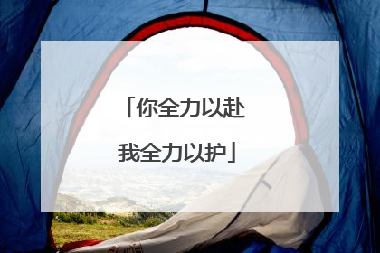 你全力以赴 我全力以护