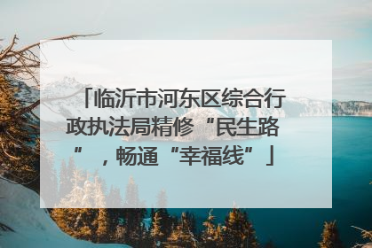 临沂市河东区综合行政执法局精修“民生路”，畅通“幸福线”