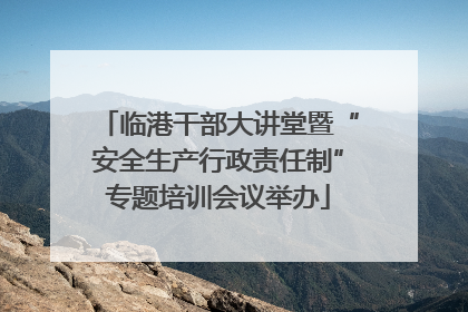 临港干部大讲堂暨“安全生产行政责任制”专题培训会议举办