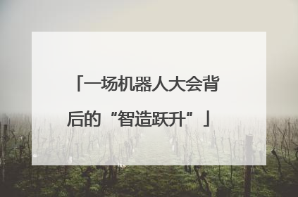 一场机器人大会背后的“智造跃升”