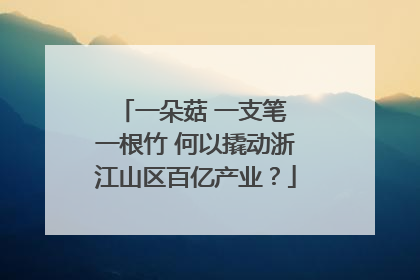 一朵菇 一支笔 一根竹 何以撬动浙江山区百亿产业？