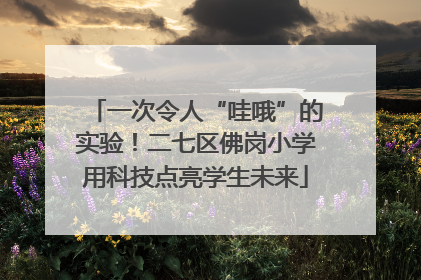 一次令人“哇哦”的实验！二七区佛岗小学用科技点亮学生未来
