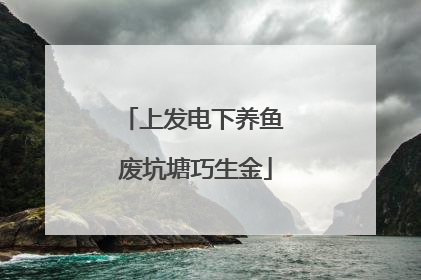 上发电下养鱼 废坑塘巧生金