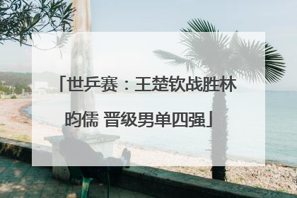 世乒赛：王楚钦战胜林昀儒 晋级男单四强