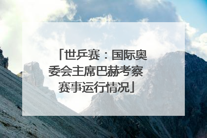 世乒赛：国际奥委会主席巴赫考察赛事运行情况