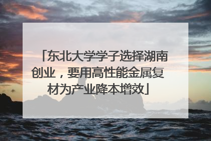 东北大学学子选择湖南创业，要用高性能金属复材为产业降本增效