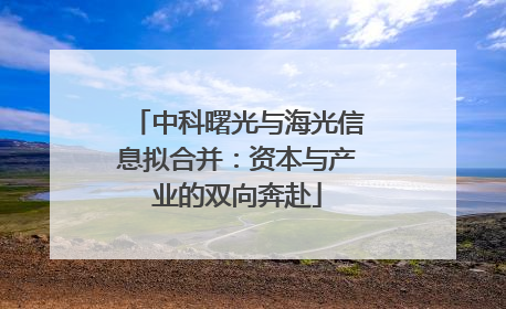 中科曙光与海光信息拟合并：资本与产业的双向奔赴