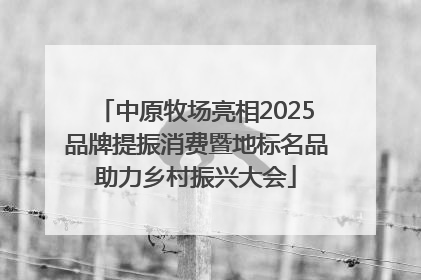 中原牧场亮相2025品牌提振消费暨地标名品助力乡村振兴大会