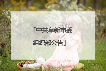 中共阜新市委组织部公告