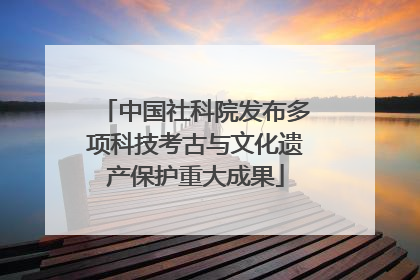 中国社科院发布多项科技考古与文化遗产保护重大成果