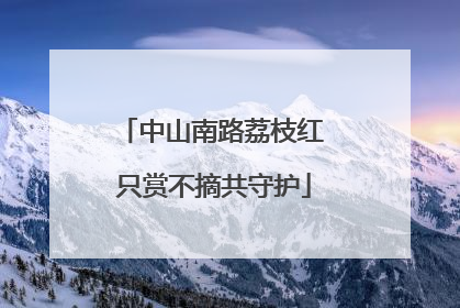 中山南路荔枝红 只赏不摘共守护