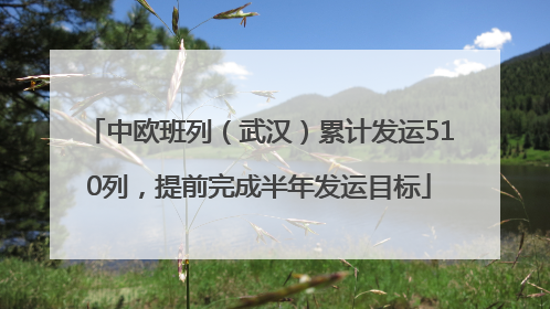 中欧班列（武汉）累计发运510列，提前完成半年发运目标