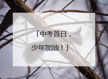 中考首日，少年加油！
