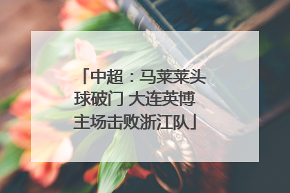 中超：马莱莱头球破门 大连英博主场击败浙江队