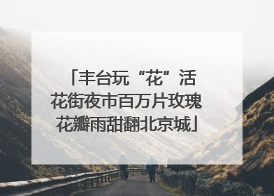 丰台玩“花”活 花街夜市百万片玫瑰花瓣雨甜翻北京城