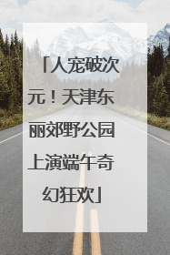 人宠破次元！天津东丽郊野公园上演端午奇幻狂欢