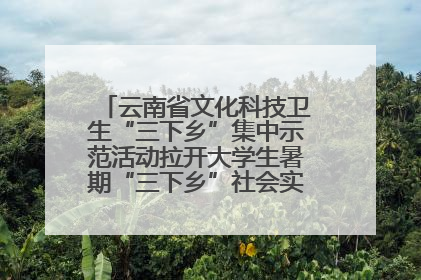 云南省文化科技卫生“三下乡”集中示范活动拉开大学生暑期“三下乡”社会实践活动序幕