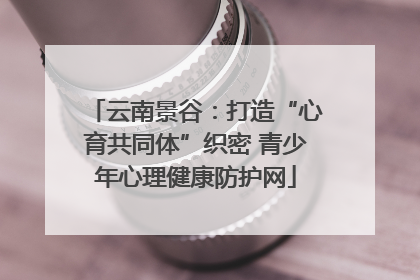 云南景谷：打造“心育共同体”织密 青少年心理健康防护网