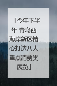 今年下半年 青岛西海岸新区精心打造八大重点消费类展览